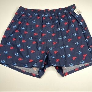 Nautica Boxer Shorts Novelty Print Lounge Nautical Ocean Coastal Navy Blue  New